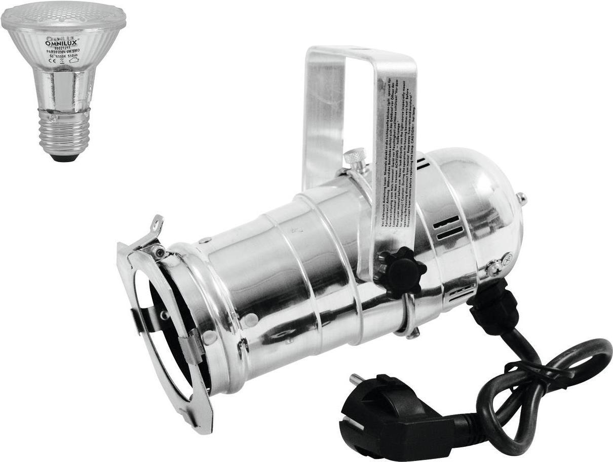 EUROLITE PAR-20 Spot Silver with 230V SMD 6W E-27 LED 6500K Set 20000302
