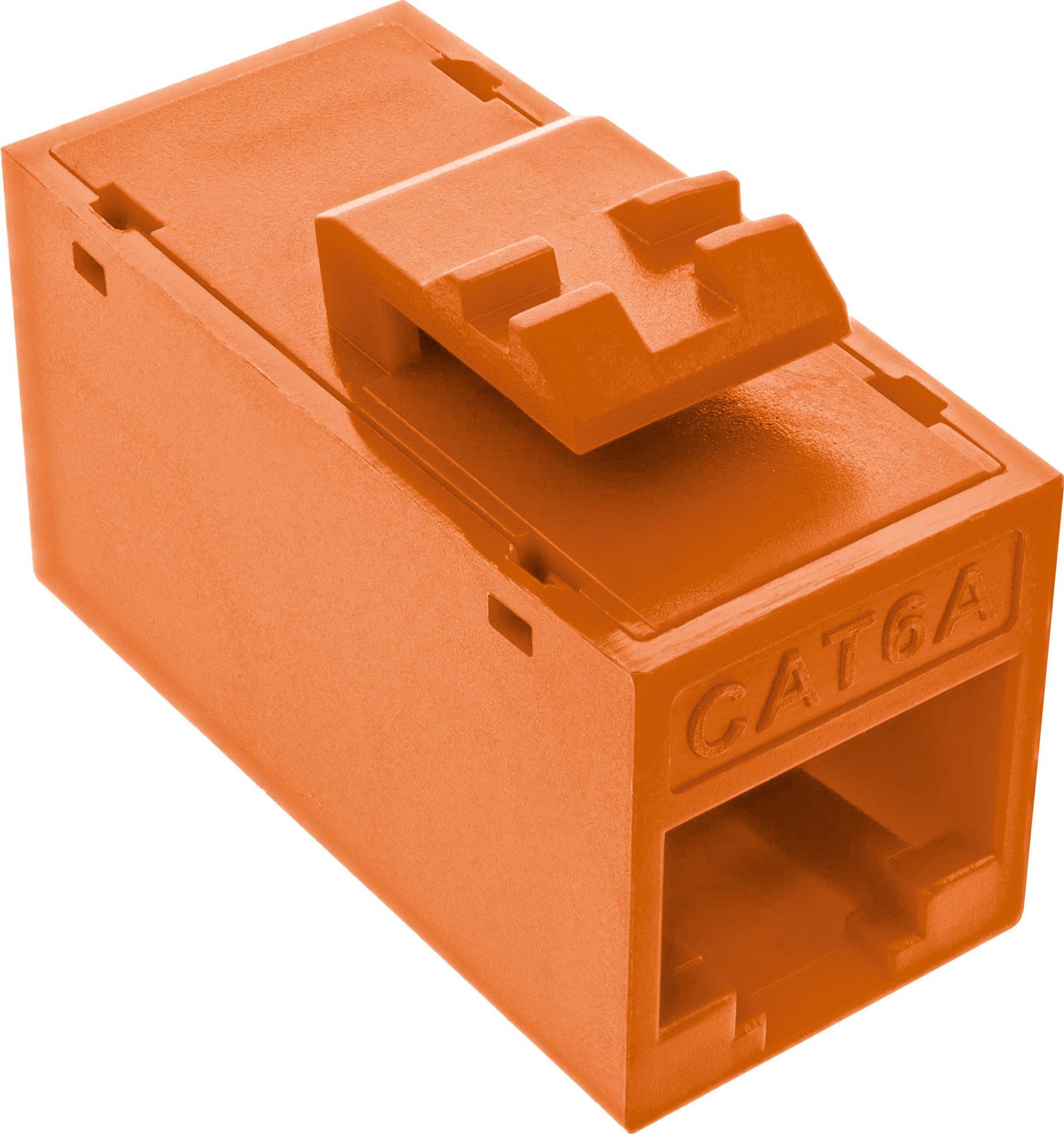 InLine Keystone RJ45 Female/Female Connector - Cat.6A - 8-Pack - Orange 1-Verdrahtung