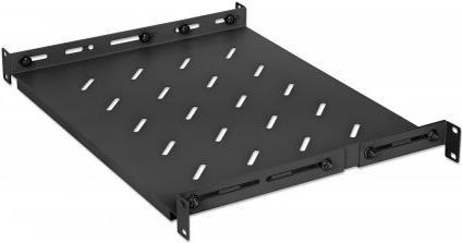 Intellinet Rack with Variable Rails Fixed Mounting Black RAL 9004 1U 48.3 cm (19")