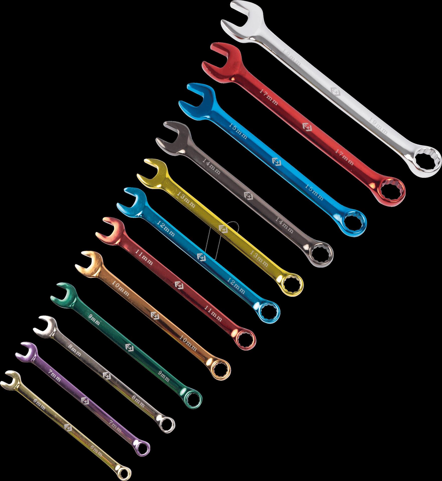 C.K Tools Color-Coded Combination Wrench Set (T4346M12ST)