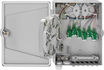 Rutenbeck APL 12xLC-D OS2 APC Surface Mount Distribution Box - Light Grey, RAL 7035 (228100412)