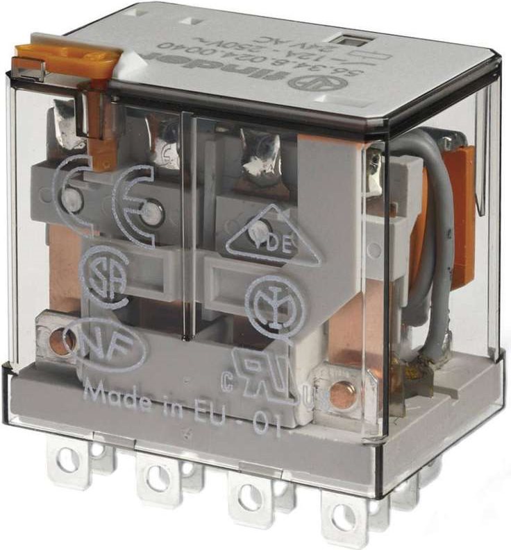 Finder Plug-In Relay 230V AC 12A 4PDT-CO 56.34.8.230.0040