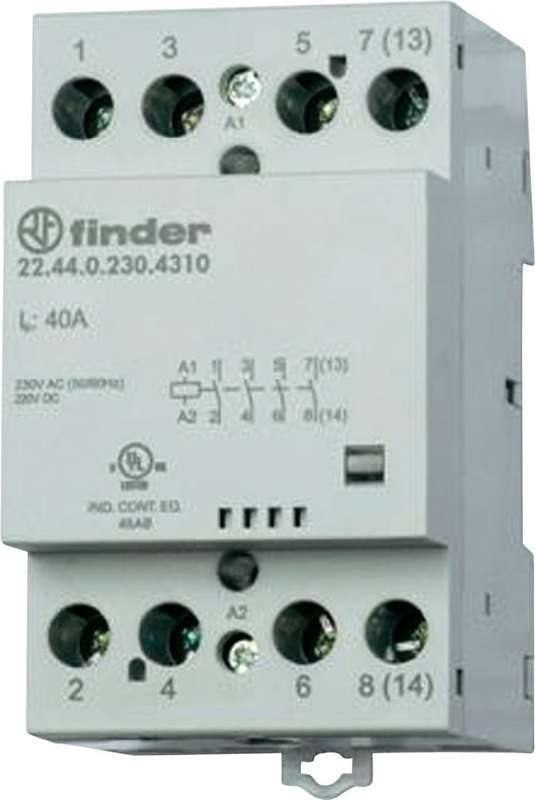 Finder 22 - Contactor - 4 Normally Open Contacts - 240 V
