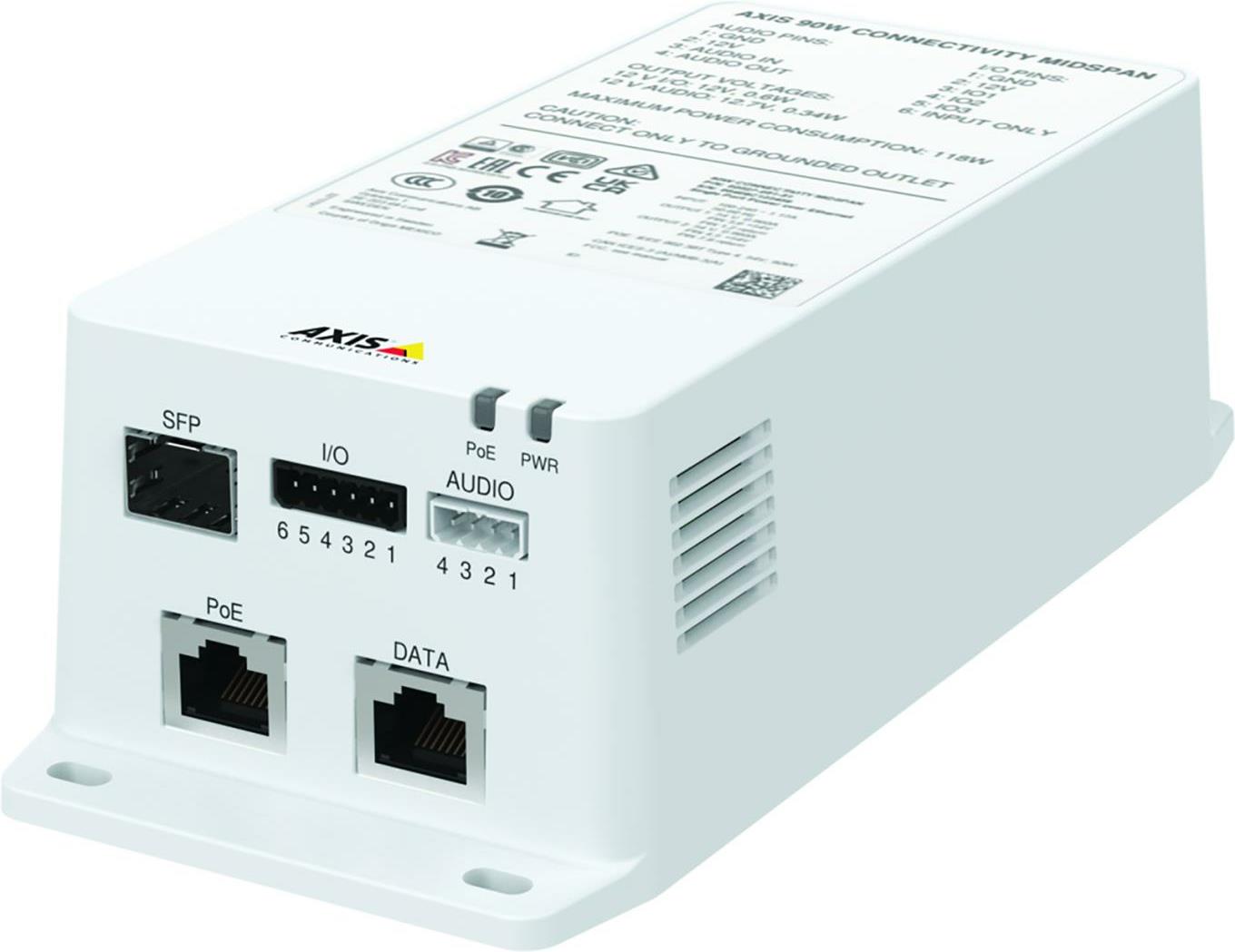 AXIS TU8003 - Power Injector - 90W - Ethernet 10/100/1000 - for Axis C1110-E 1002-B