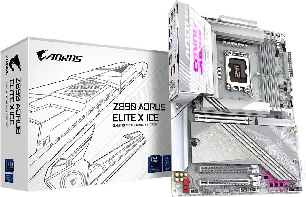 GIGABYTE AORUS Z890 ELITE X ICE Motherboard ATX LGA1851 USB4 Wi-Fi 7