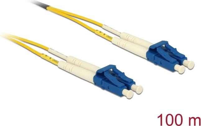 Delock LC Duplex to LC Duplex Singlemode OS2 Fiber Cable 100 m 80161