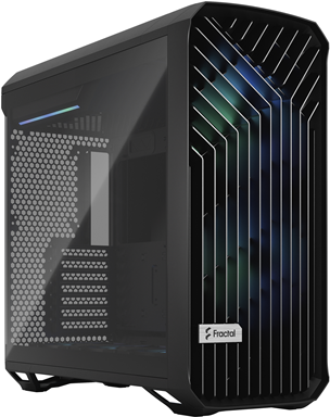 Fractal Design Torrent Compact RGB TG Light Tint - Compact Case - ATX - No Power Supply - Black - USB/Audio - FD-C-TOR1C-02