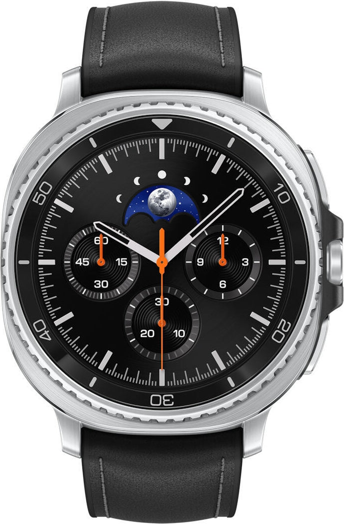 Samsung Galaxy Watch8 Classic - 46 mm - intelligente Uhr mit hybrid band - Hybrid-Eco-Leder - Bandgröße: S/M/L - Anzeige 3.4 cm (1.34") (SM-L505FZKADBT)