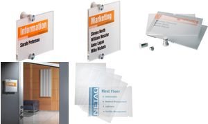 DURABLE Türschild CRYSTAL SIGN® A4 Vertical Set 482519