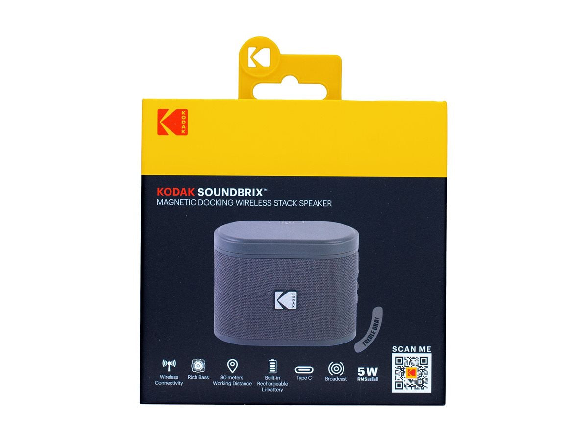 Kodak SoundBrix Wireless Stack Speaker Treble Gray