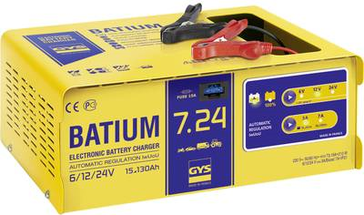 GYS Battery Charger BATIUM 7-24 6/12/24V 15-130Ah/Charging current 11/3-7A/max.210W/230V (024502)