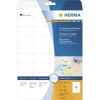 HERMA SuperPrint Foil Labels, Transparent, 29.7 x 52.5 mm, 1000 pcs. (4684)