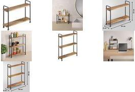 metaltex Spice Rack York LAVA, 3 Shelves, Oiled Acacia Wood, Non-Slip Buffers, 1 Piece (350803000)