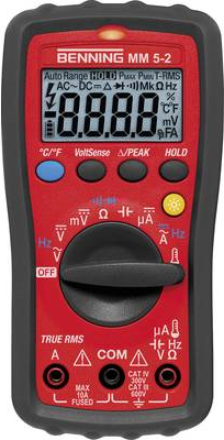 BENNING MM 5-2 Multimeter 0.0001-600 V AC/DC 0.001-10 A AC (044071)