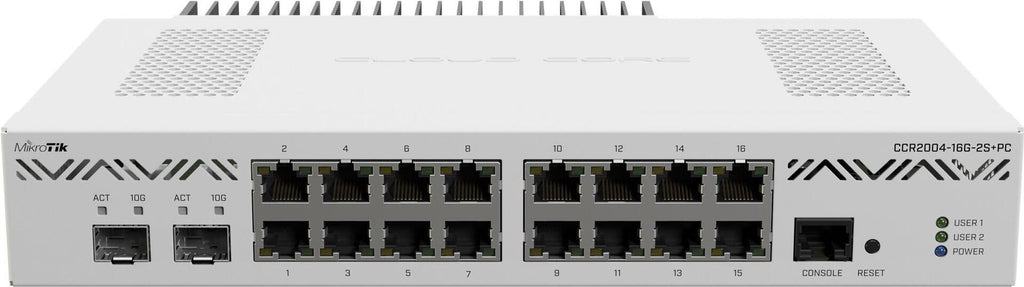 Mikrotik CCR2004-16 G-2S+PC Cloud Core Router - 16-Port Switch - 10 GigE