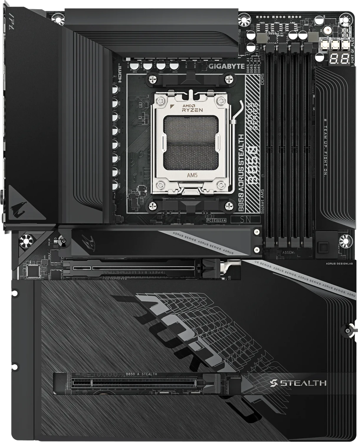 Gigabyte B850 AORUS STEALTH - ATX Motherboard - AMD - B850 - HDMI 4xDDR5