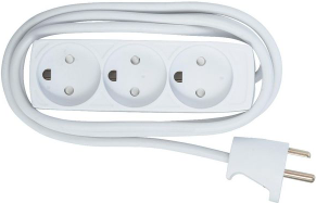 Microconnect GRU033WDK Extension Cable 3 m, 3 AC Outputs, Indoor, White (GRU033WDK)