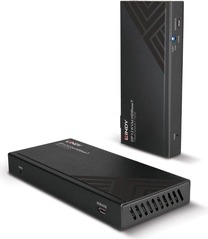 LINDY - Transmitter and Receiver - KVM/ Audio/ Serial/ Infrared Extender - HDBaseT - over CAT 6 - up to 150 m (39385)