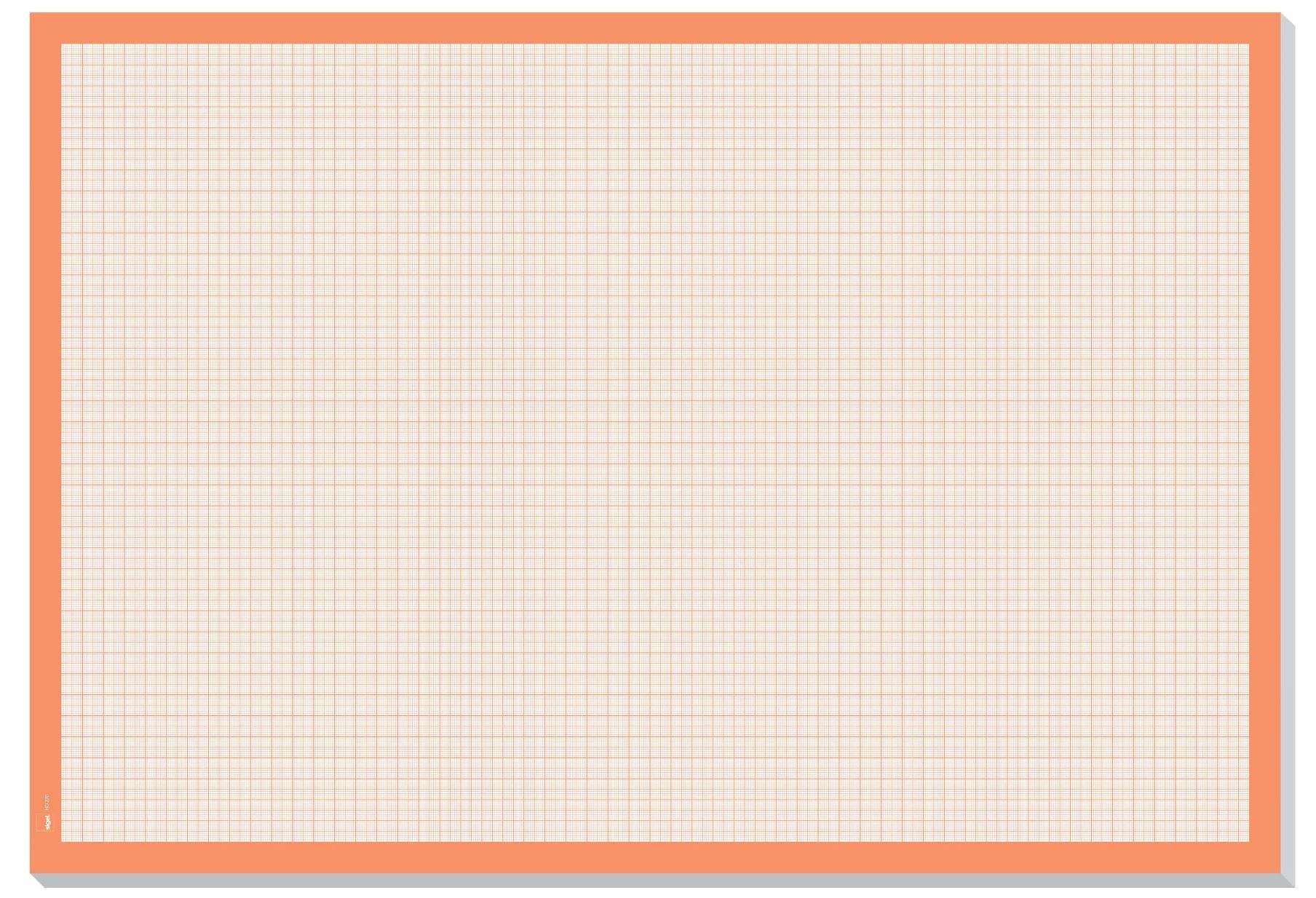 Sigel HO270 Paper Desk Pad Graph Millimeter Paper, 59.5x41cm