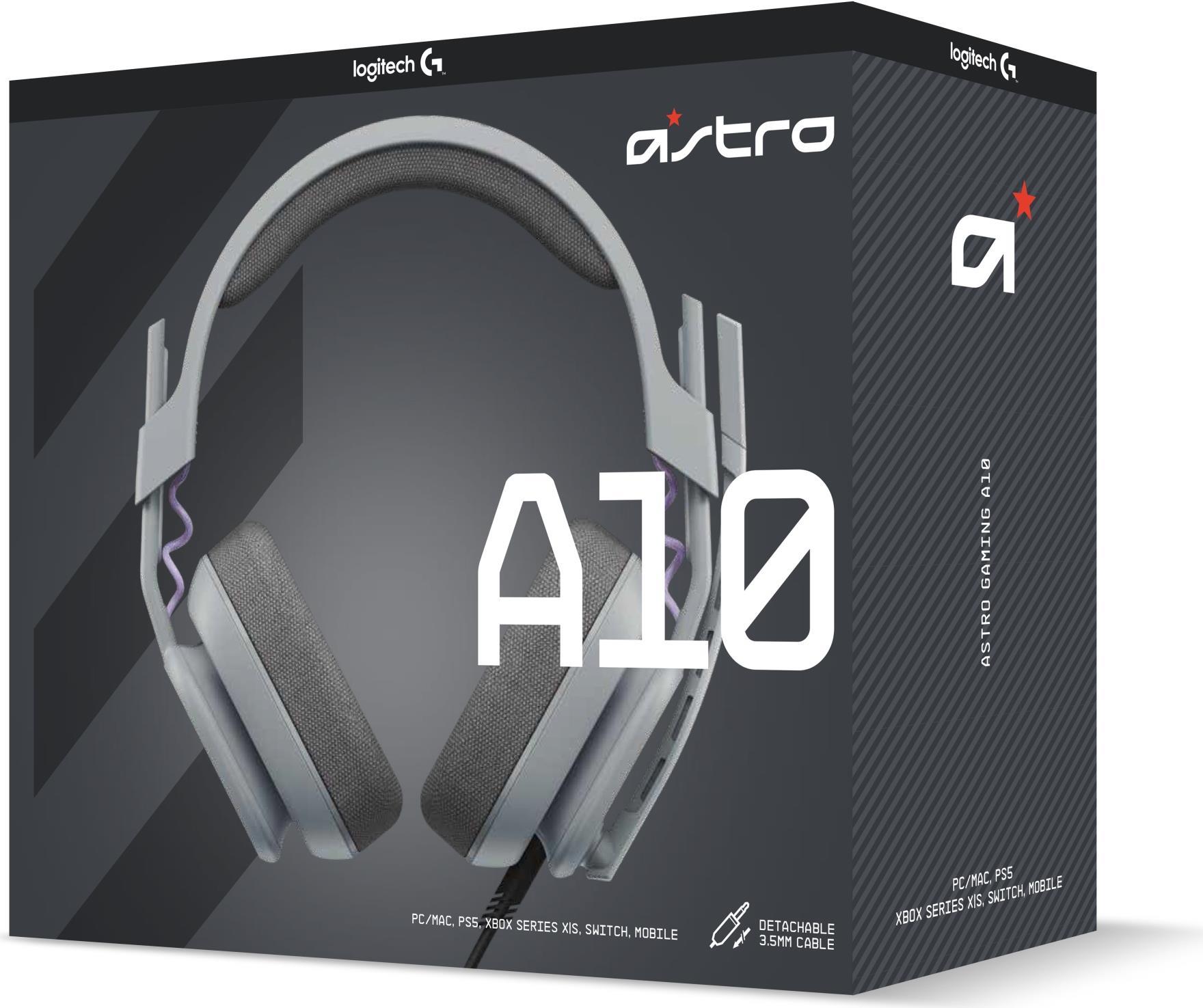 Logitech ASTRO Gaming A10 Gen 2 - Over-Ear Headset - Wired - 3.5 mm Plug - Grey