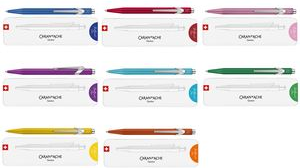 Caran d'Ache 849 Colormat-X Ballpoint Pen - Orange - M - Blue Ink - 1 Piece - 849.776