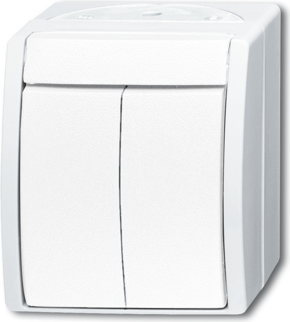 BUSCH-JAEGER Rocker Switch 1 Gang IP44 Alpine White (1085-0-1621)