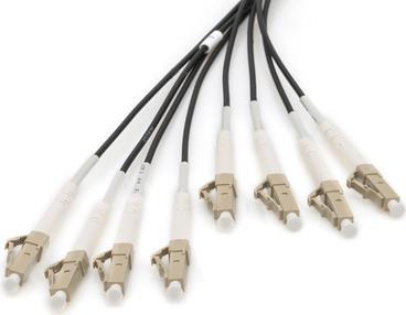DIGITUS 30 M Breakout Cable 8 Fibers OM4 LC/UPC-LC/UPC - DK-24338U030BK-BBB
