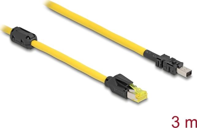 Delock RJ45 Cat.6 to Mini I/O 8-pin D-shaped Cable - 2 m - Model 81252