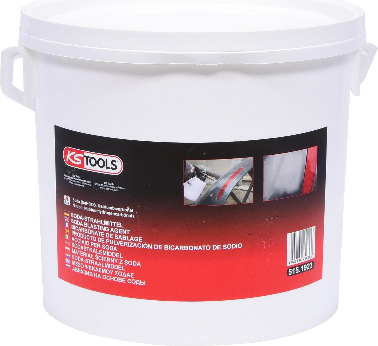 KS TOOLS Soda Blasting Media, 5 kg - Professional Automotive Cleaning - 515.1923