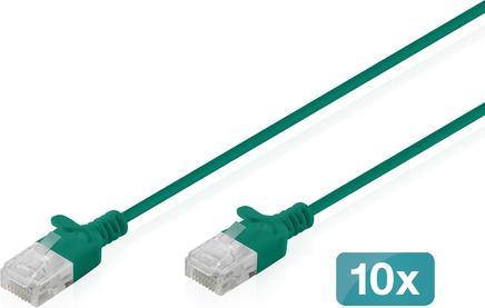Digitus CAT6 U/UTP Slim PA 10x5M Green LSZH AWG 32/7 (DK-1618-050S-G-10)