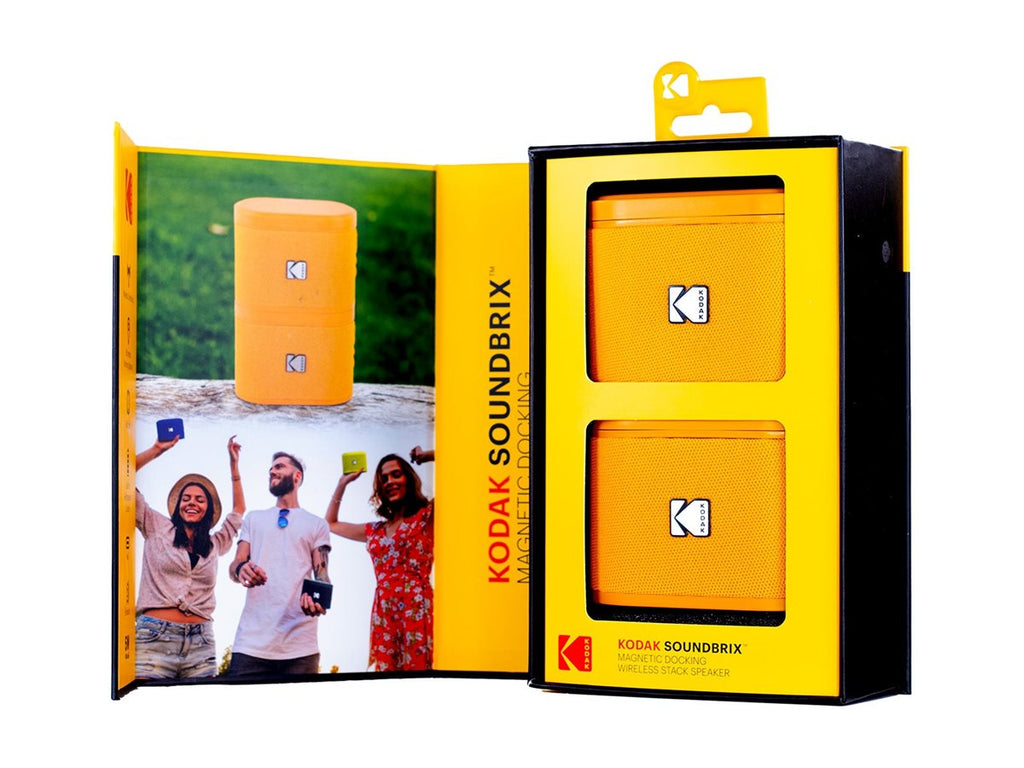 Kodak SoundBrix Wireless Stack Speaker Overload Orange 2PCS