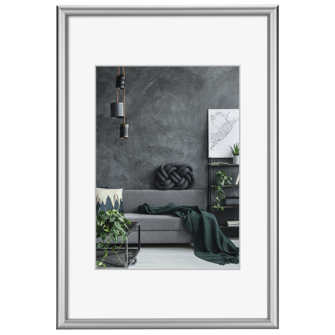 Hama Detroit - Aluminium - silver - Einzelbilderrahmen - Glanz - Wand - 21 x 29,7 cm (00063860)