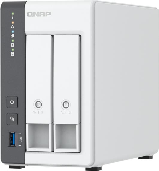 QNAP TS-216 G - NAS Server - 2 Bays - SATA 6Gb/s - RAID JBOD, 0,1 - RAM 4GB - 2.5 Gigabit Ethernet -
