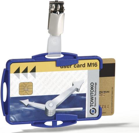 DURABLE ID Holder with Clip for 2 Cards 25pcs 821806