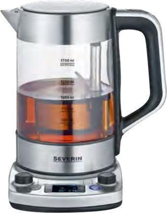 Severin WK3422 Wasserkocher edelstahl-gebürstet-schwarz (WK3422)