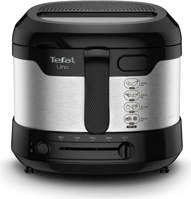 Tefal Uno FF215D Deep Fryer 1 kg Black Stainless Steel Freestanding 1600 W