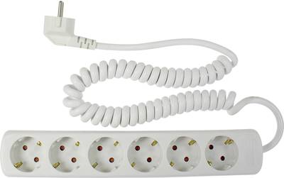 as - Schwabe 11461 Power Strip without Switch - White Schuko (11461)