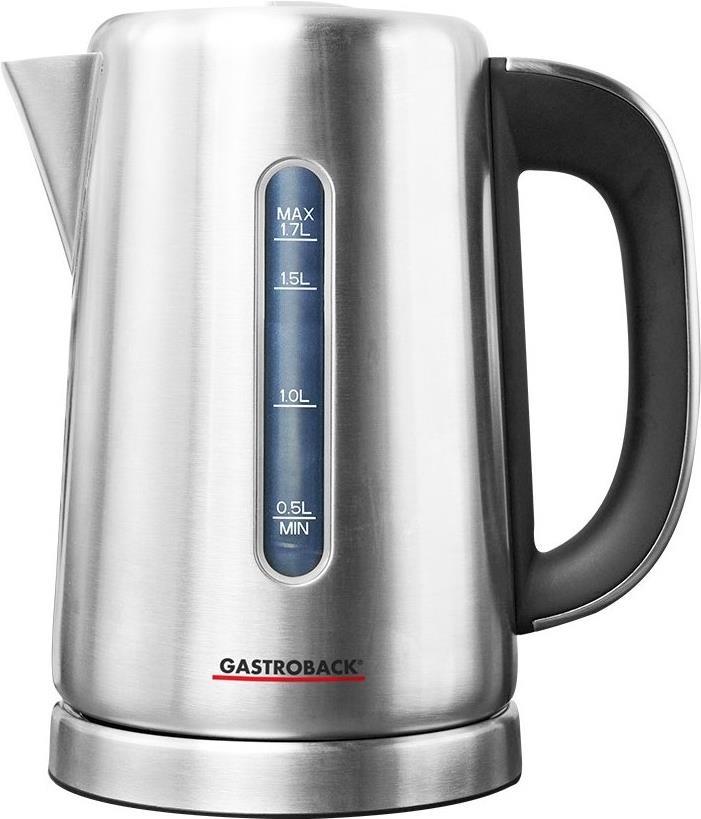 Gastroback Design Express Kettle 1.7 l 3000 W Black - Stainless Steel (42441)