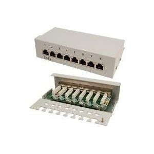 Logilink Patch Panel Desktop - RJ-45 X 8 - Grey, RAL 7035 (NP0016A)