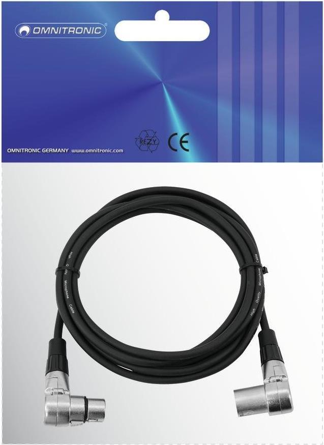 Omnitronic 30220632 XLR Connection Cable 3.00 m Black