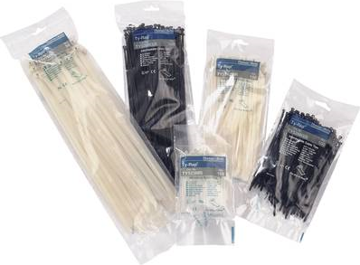 ABB Ty-Rap® Cable Ties with Steel Nose Lock 186 mm x 4.8 mm Black 100 pcs (TY525MXR)
