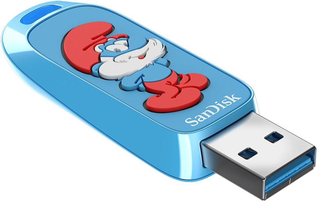 SanDisk Smurfs - Papa Smurf Edition USB Flash Drive (SDCZIS-128 G-G46)