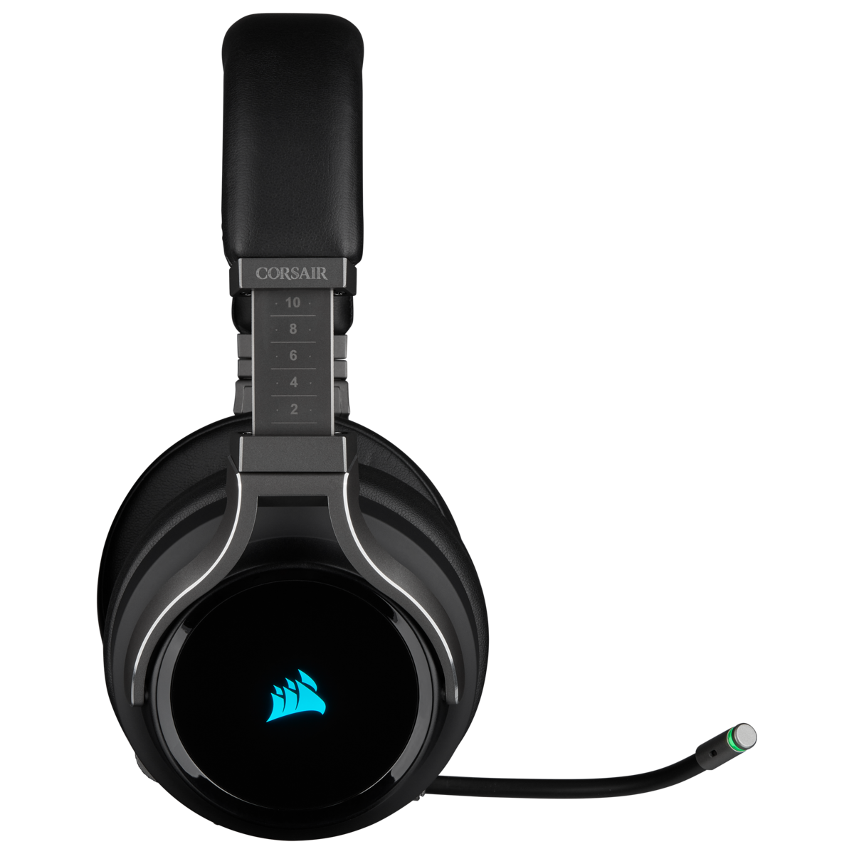 CORSAIR Gaming VIRTUOSO RGB Wireless Over-ear Headset, 2.4 GHz, USB, 3.5 mm, Carbon (CA-9011185-EU)