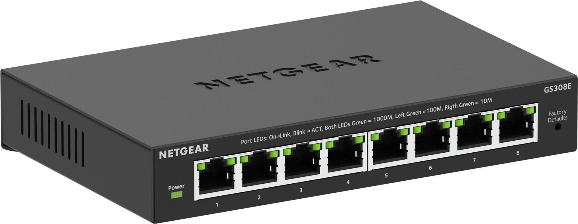 NETGEAR 300 Series SOHO Plus Switch GS308E - L3 Lite - Smart - 8 x 10/100/1000 (GS308E-400EUS)