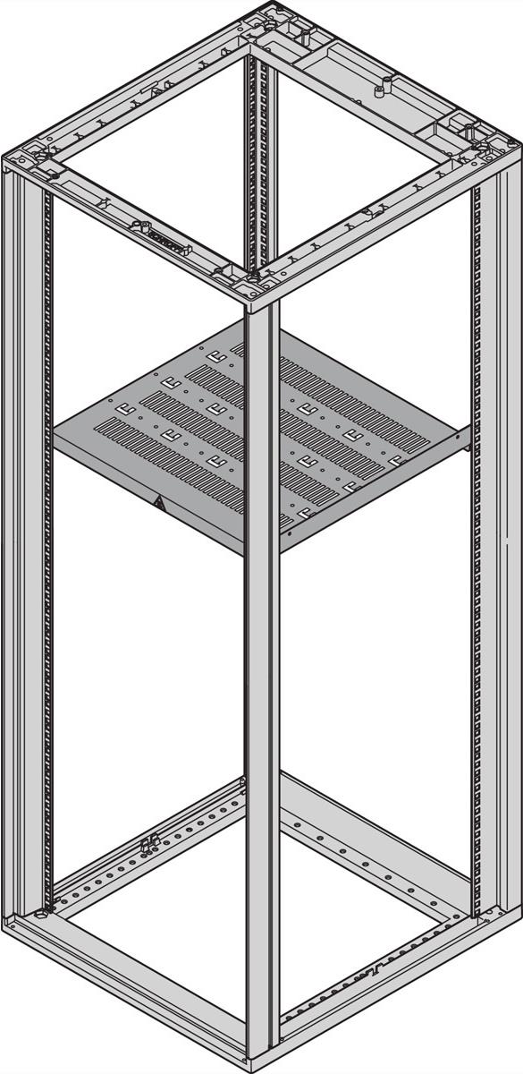 SCHROFF Stationary Shelf - 19" FACHB.STAT.600B 800T 7021