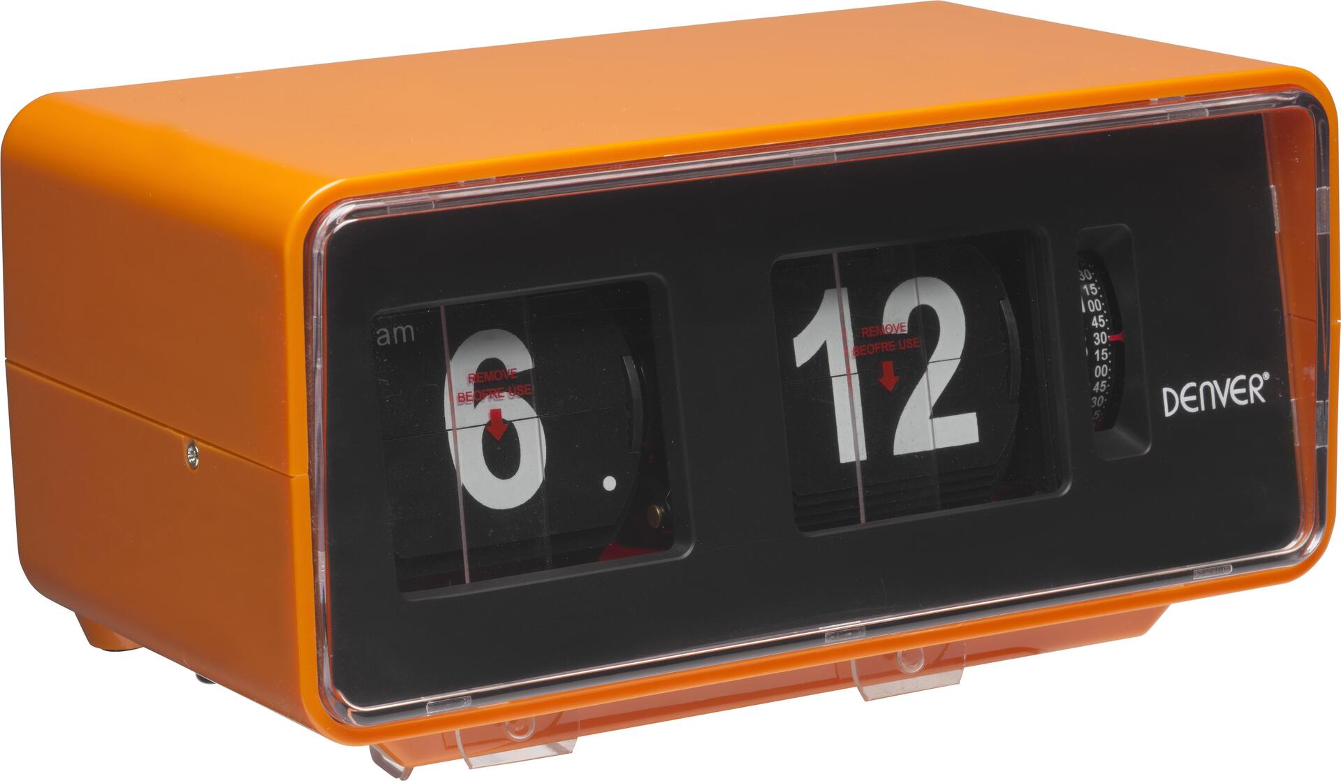 Denver CR-425 Radio Clock - Analog & Digital - Orange