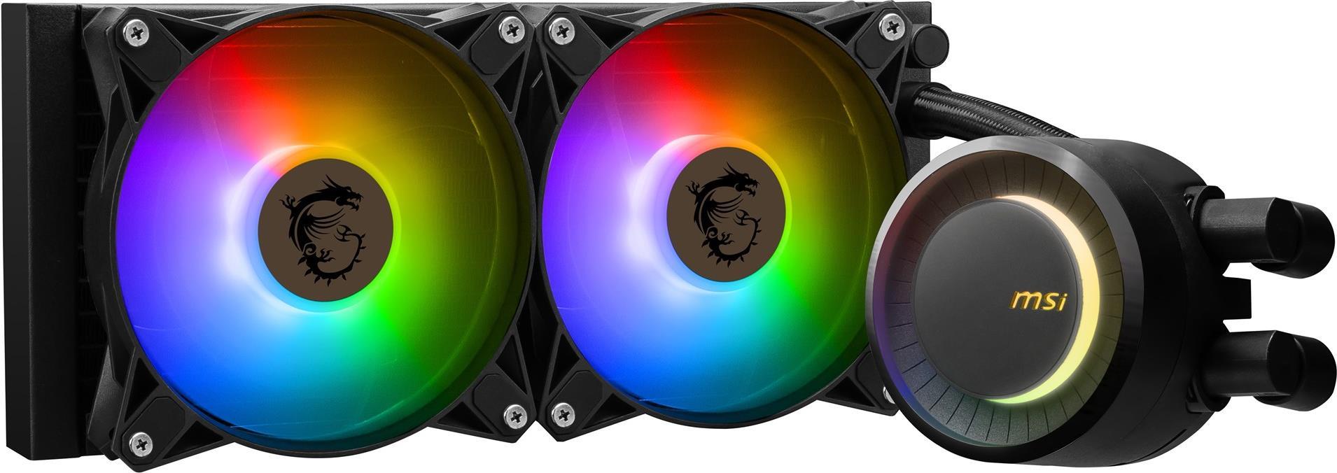 MSI MAG CORELIQUID E240 Liquid CPU Cooler, 240 mm, Compatible with LGA1156, LGA1155, LGA1150, LGA1151, AM4, LGA1200, LGA1700, AM5 (306-7ZW5E17-C24)