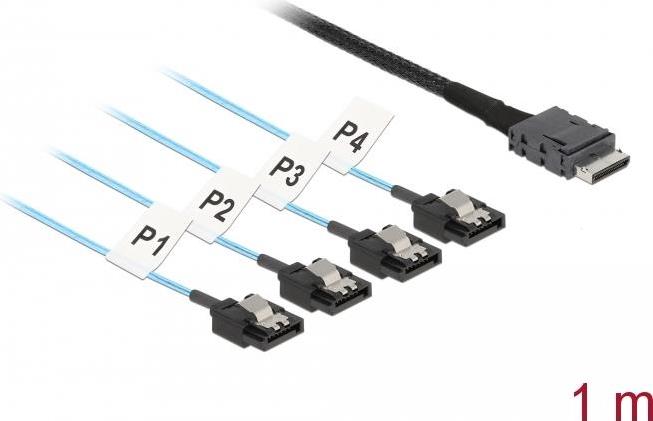 Delock OCuLink Internal SAS Cable 12Gbit/s OCuLink (SFF-8611) to SATA 1 m 85829