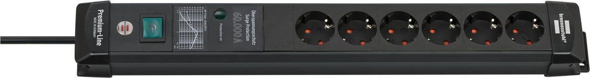 Brennenstuhl Premium-Line 6-Way Surge Protector 60,000 A 6-fach