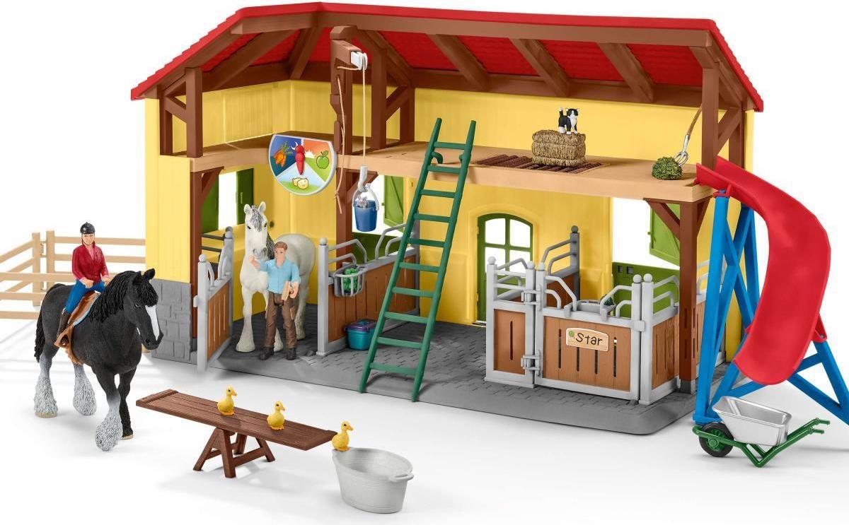 Schleich Horse Stable - Playset with Accessories - 3 Years and Up - Multicolor - 42485